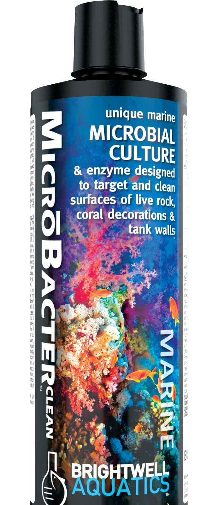 Brightwell Aquatics MicroBacter Clean Marine Aquarium Cleaner Aid, 500 ml