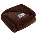 PetAmi Dog Blanket for Medium Small Pet Cat Puppy Kitten, 60x40 Solid Brown