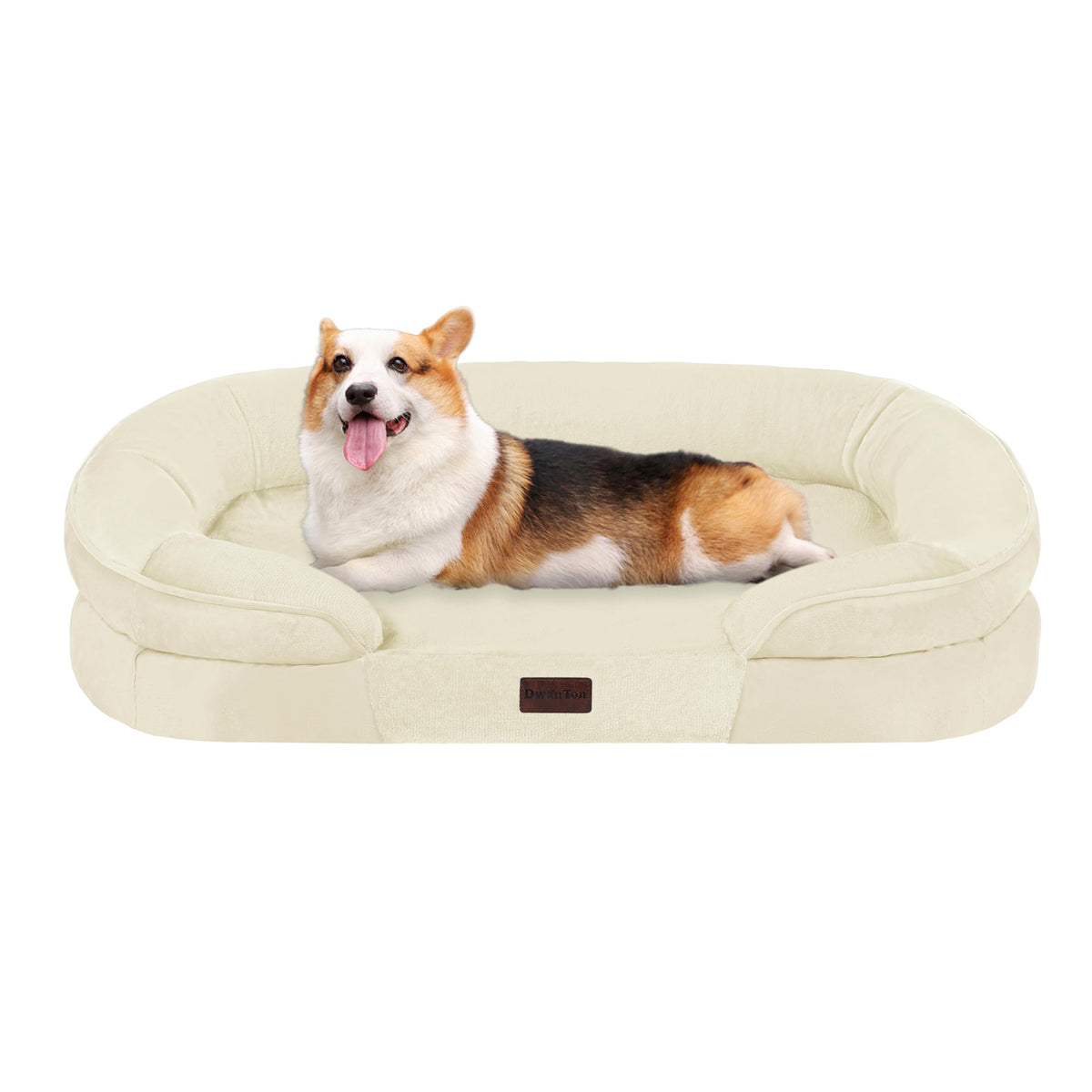 Dwanton Orthopedic Waterproof X-Large Dog Bed Sofa, Gel Memory Foam, 45"
