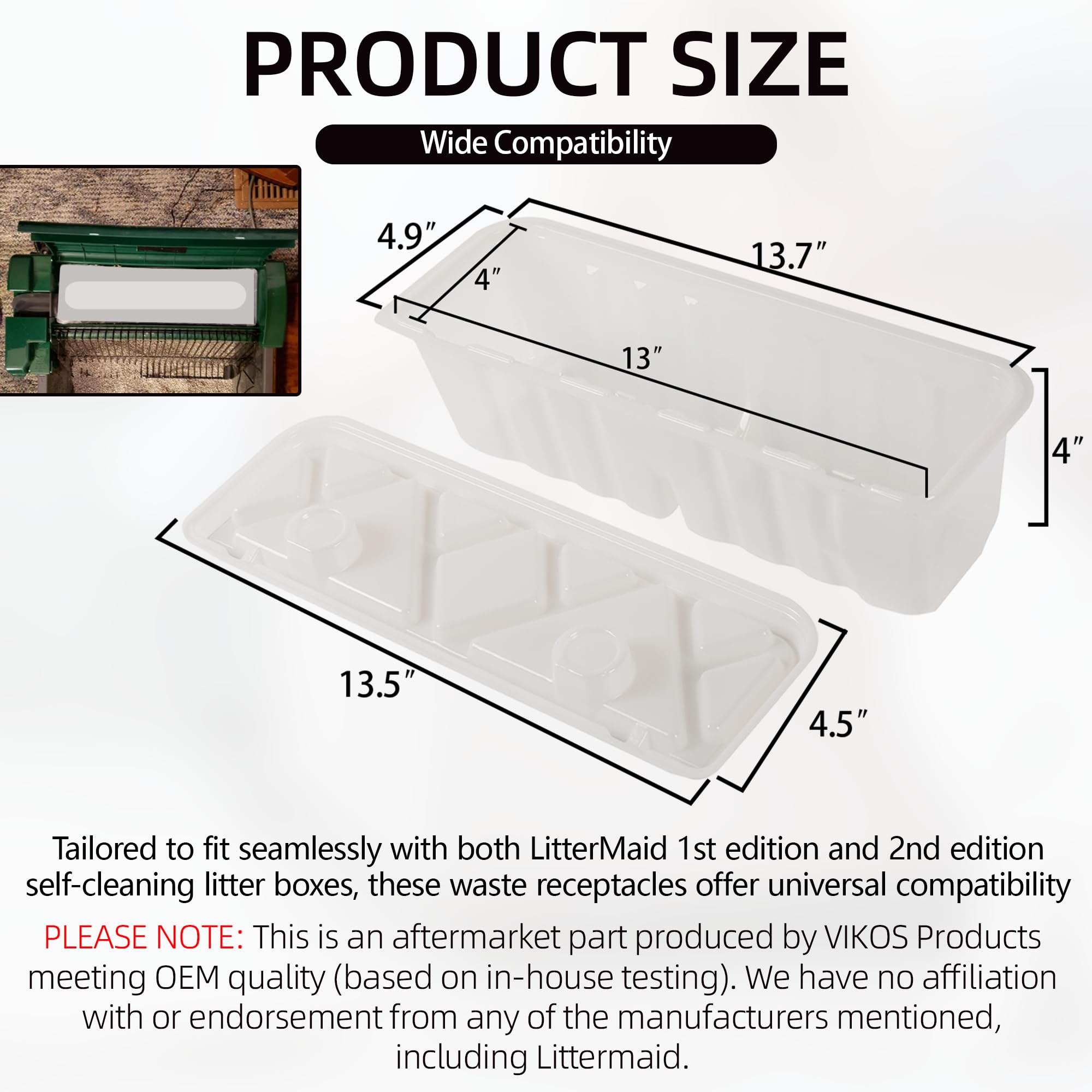 VIKOS Products Disposable Litter Box Waste Receptacles for Littermaid
