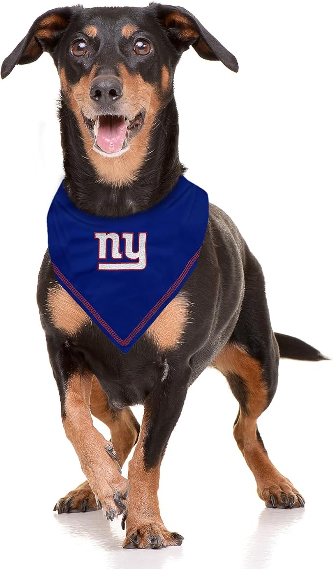 NFL New York Giants TIE Bandana, Small/Medium. Dog Bandana Scarf Bib for Pet Cat Dog. The Ultimate Game-Day, Party Bandana