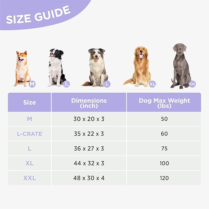 LE SURE Outdoor Waterproof Dog Bed for Large Dogs, Orthopedic Egg Crate Foam Pet Bed with Oxford Fabric Surface and Removable and Durable Cover, Machine Washable, 36''x27'', Black