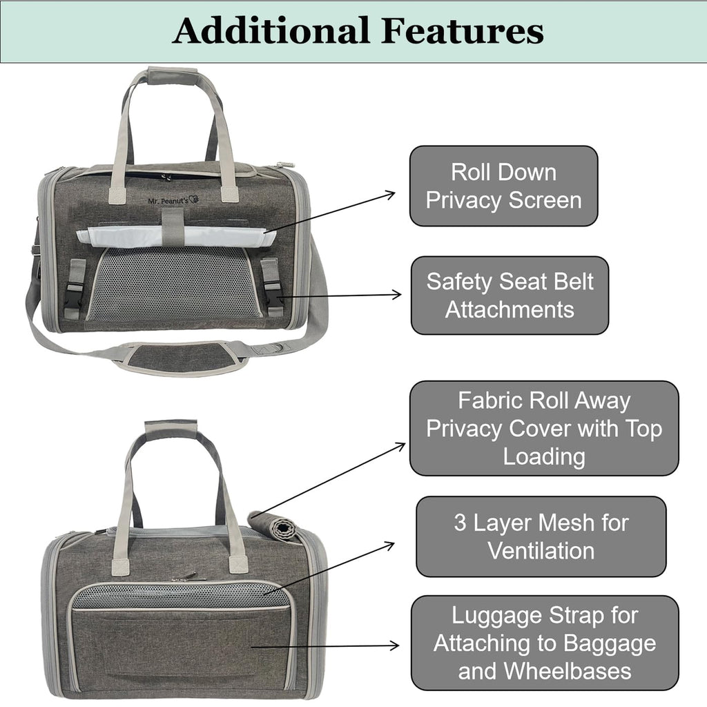 Mr. Peanut's Gold Series Big Apple XL Expandable Pet Carrier V3.0 (Deja Blue)