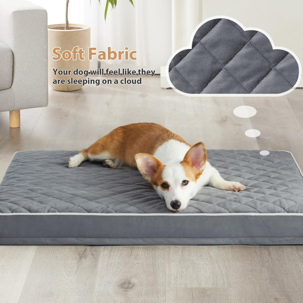 WNPETHOME Orthopedic Waterproof Dog Bed Medium for Comfy Sleeping