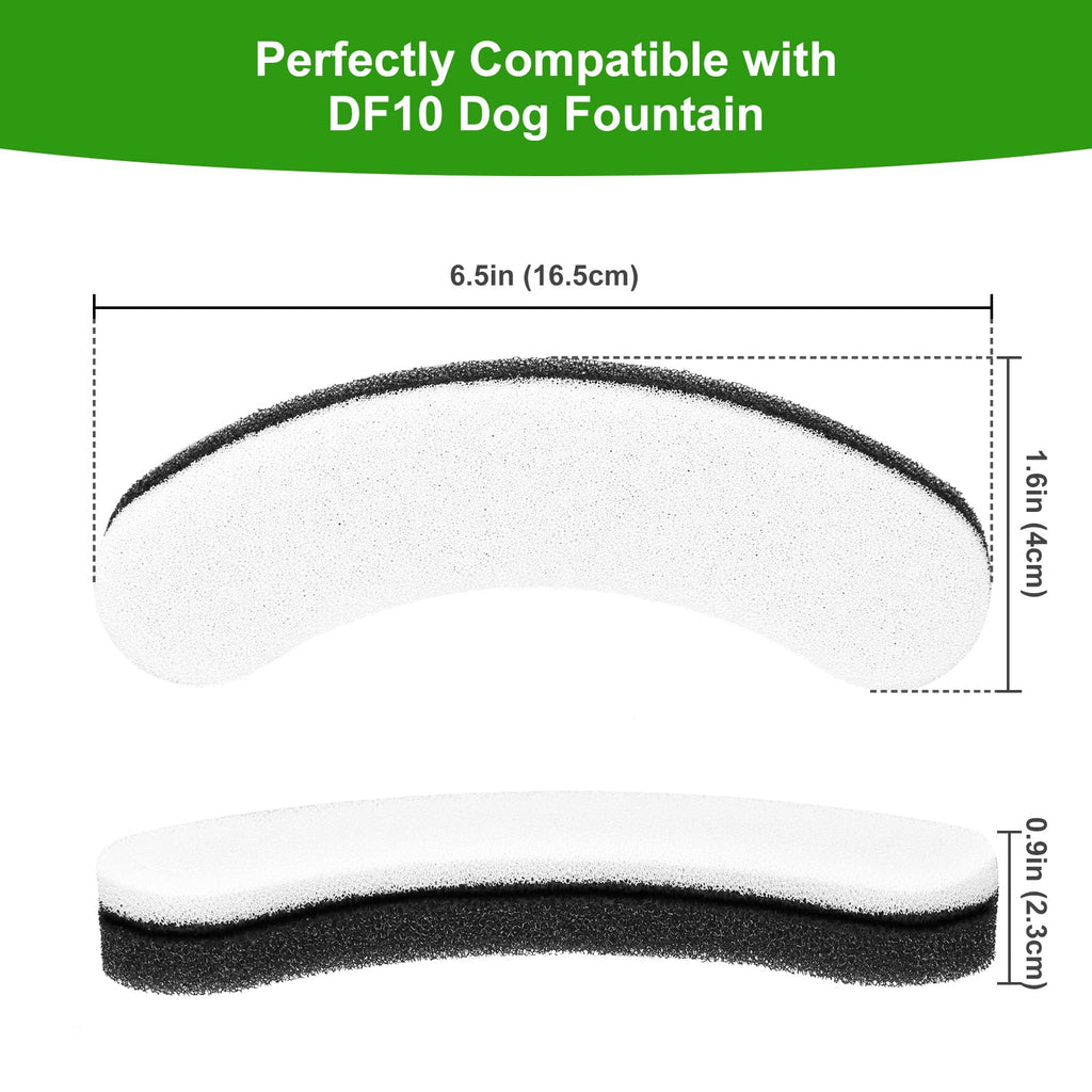BFLICROY 4 Pack Replacement Filters for DF10 & DF30 Automatic Pet Water Dispenser, Triple Filtration Dog Water Filter Replacement, Carbon Cat Water Fountain Filters