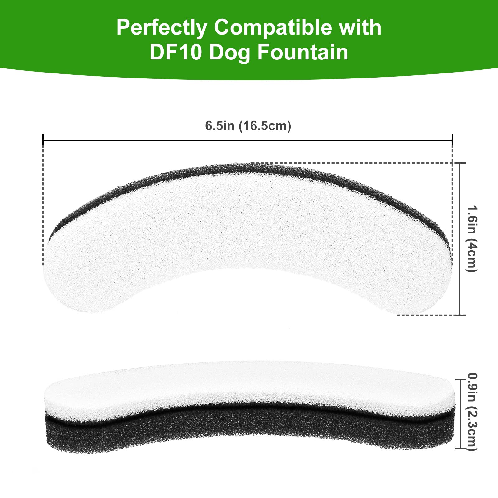 BFLICROY 4 Pack Replacement Filters for DF10 & DF30 Automatic Pet Water Dispenser, Triple Filtration Dog Water Filter Replacement, Carbon Cat Water Fountain Filters