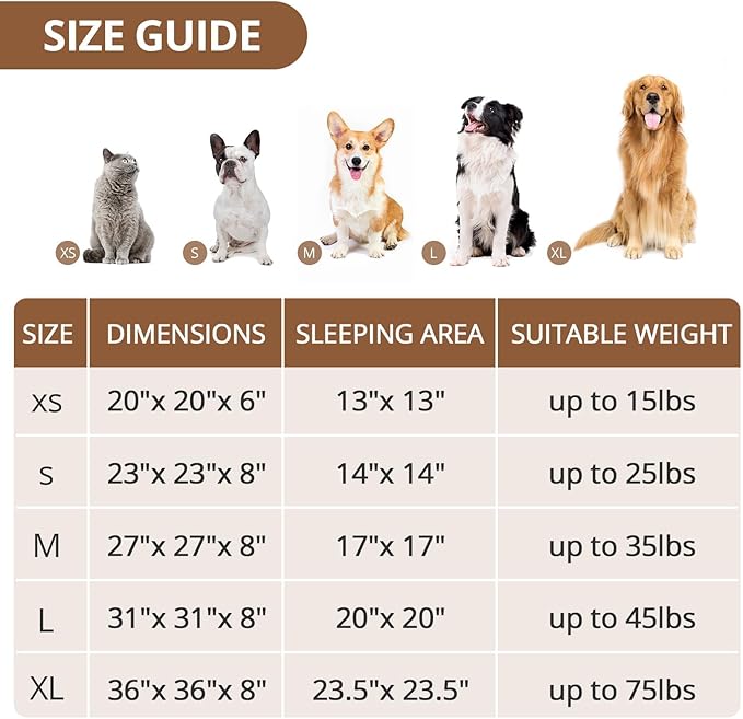 JOLLYVOGUE Calming Dog Bed for Small Dogs - 23 inches Donut Washable Small Dog Bed for Kittens & Puppies, Anti-Slip Round Fluffy Plush Faux Fur Cat Beds (Fits up to 25 lbs Pets, Rainbow)