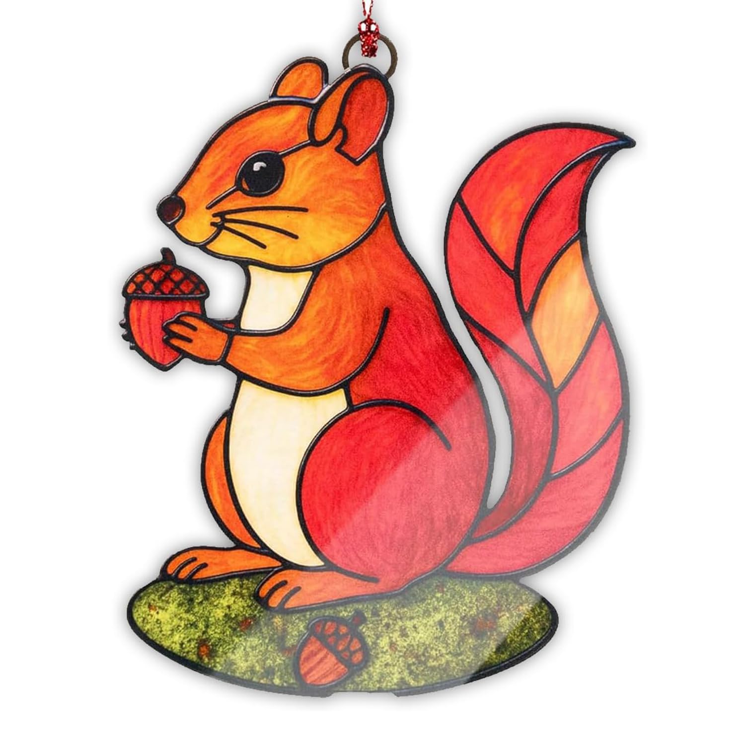 Squirrel Ornament for Tree, Squirrel Christmas Ornaments 2026, Animal Christmas Ornaments, Squirrel Gifts for Women, Woodland Creature Christmas Decor, Suncatcher Holiday Animal Ornaments for Tree