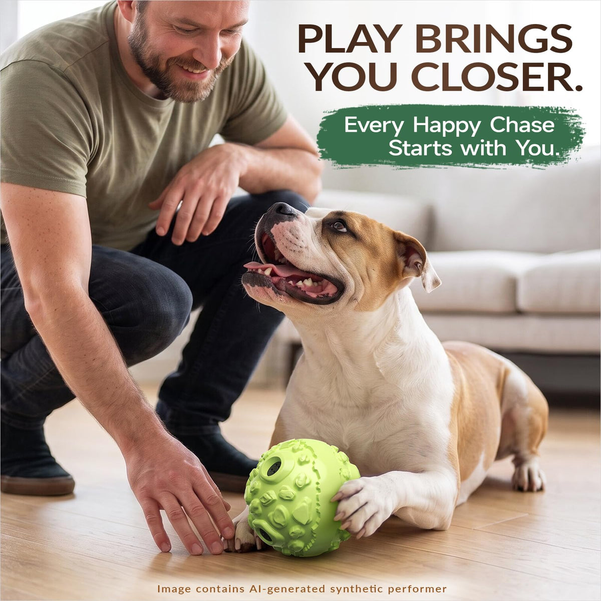 KADTC XL Dog Roll Wobble Giggle Ball, Chew Toy for Large Aggressive Chewers