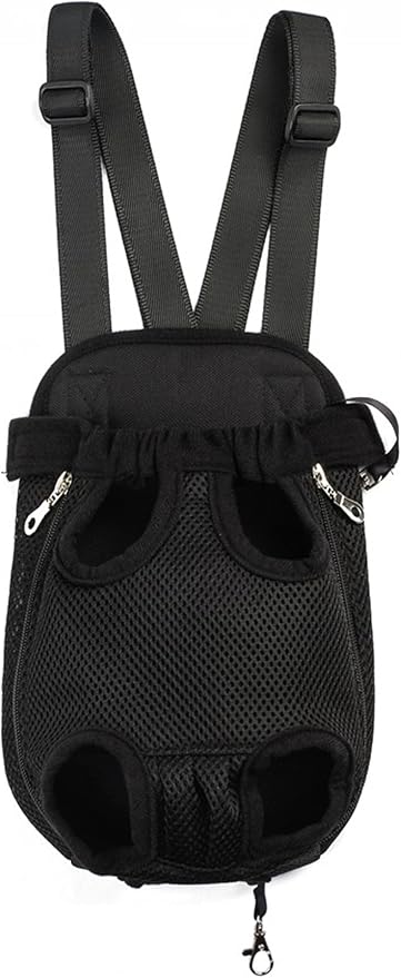 Pet Dog Puppy Cat Carrier Five Holes Backpack Double Shoulder Straps Mesh Front Chest Backpack Bag