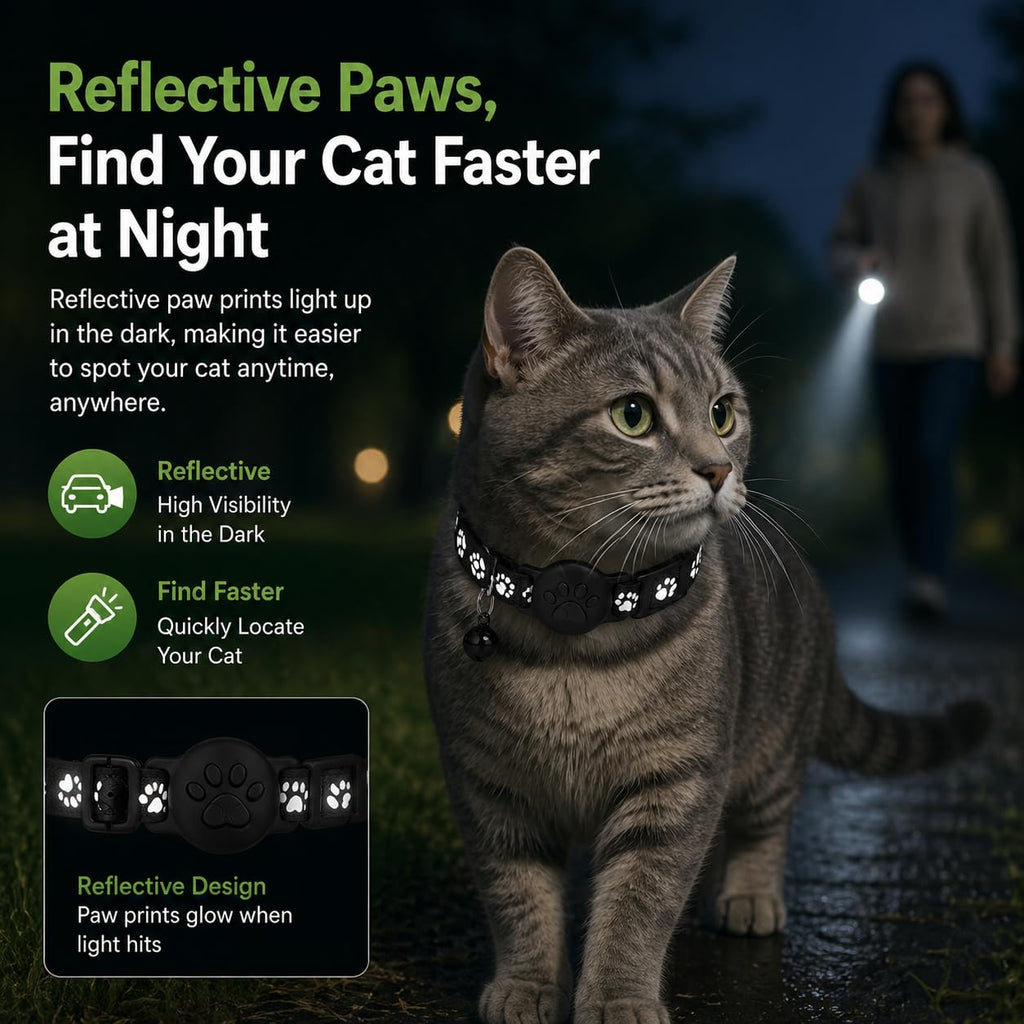 Pet Tracker,GPS Collar for Cats,Smart tag,Waterproof Compatible with Find My,No Monthly Fee,Advanced Tracking Solution Smart Collar for Pet Safety Ideal Small Large Cats(Android User)