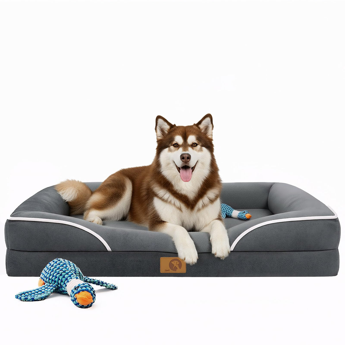 Homemate Dog Bed Extra Large Size Dog: 48"x35" Orthopedic Pet Bed with Toy