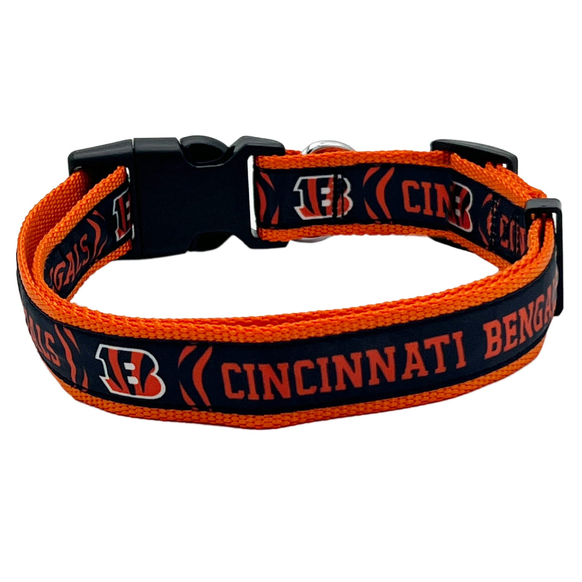 NFL PET Collar Cincinnati Bengals Dog Collar, Medium Football Team Collar for Dogs & Cats. A Shiny & Colorful Cat Collar & Dog Collar Licensed by The NFL