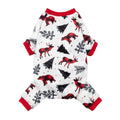 Fitwarm Reindeer Dog Christmas Pajamas, Winter Doggy Clothes for Small Dogs Boy Girl, Fleece Dog Onesie with Feet, Holiday Pet Outfit, Black, White, Red, XXL