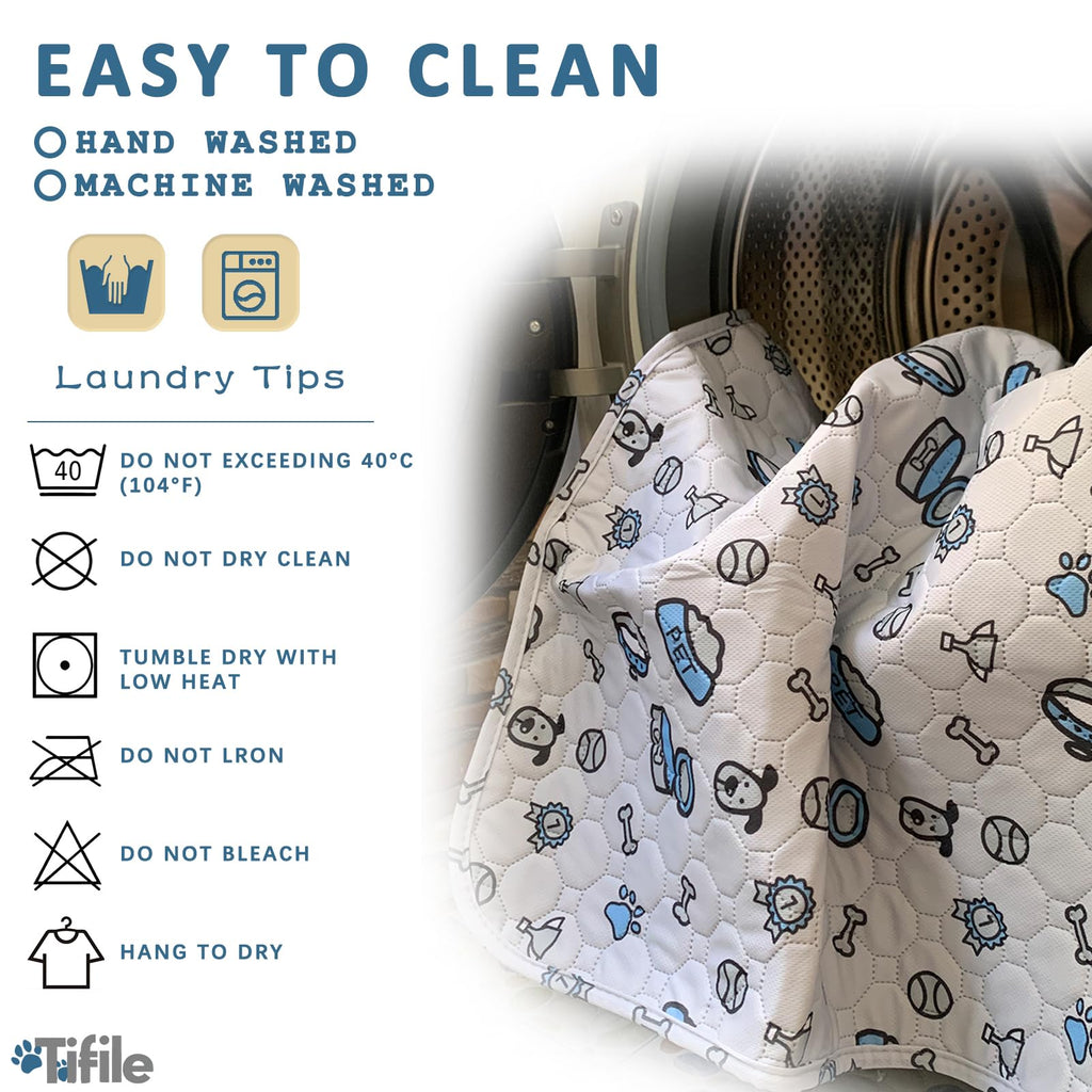 24x36in Washable Pee Pads for Dogs, 2 Pack Reusable Puppy Pads, Absorbent Whelping Pads with Bone Print, Non-Slip Waterproof Pet Training Pads for Couch, Crate, Potty Training - 24x36in