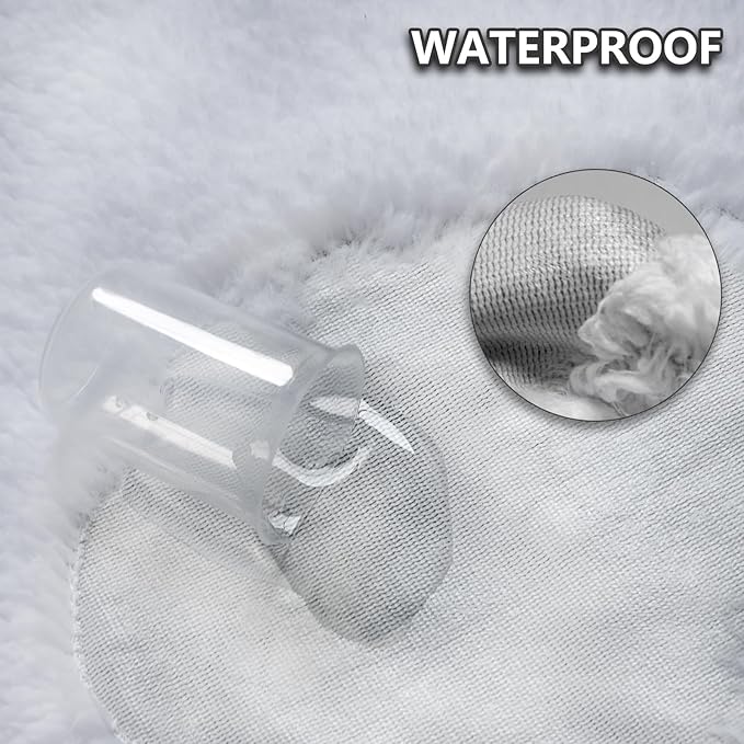 AIWEK Dog Blankets Waterproof Pet Blanket Paw Printing Super Soft Warm Fluffy Facecloth Sofa Car Bed Protector, Urine Proof Washable for Puppy Large Dogs & Cats 50"*60" Beige