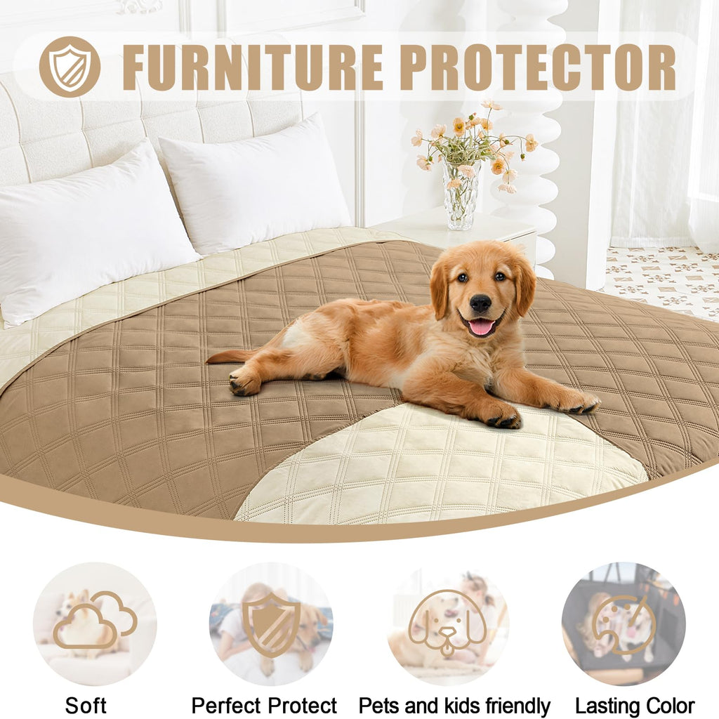 Smiry Waterproof Dog Bed Cover, Reversible Pet Blanket for Sofa Couch