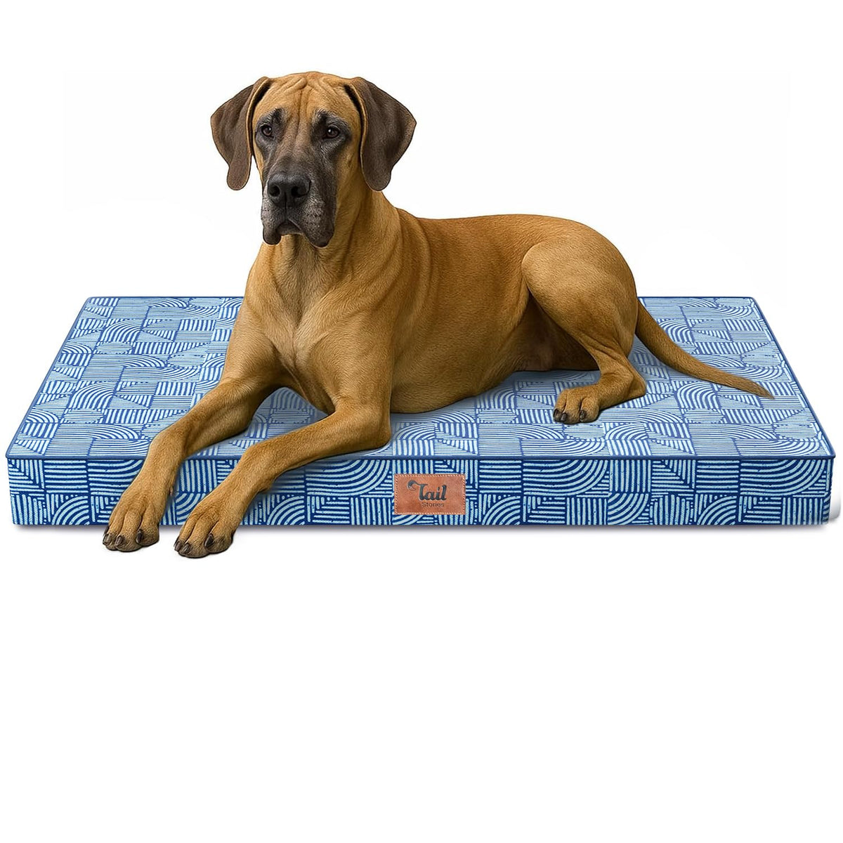 Tail Stories Jumbo Waterproof Orthopedic Dog Bed for Extra Large Dogs