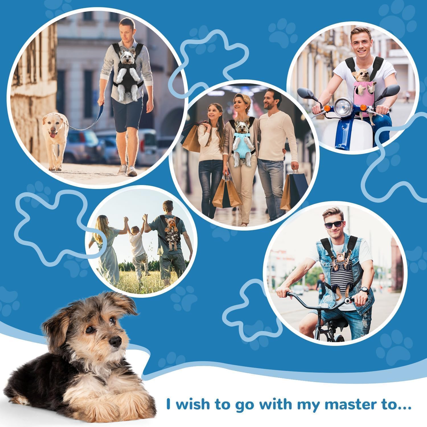 YUDODO Pet Dog Carrier Backpack Adjustable Front Carrier for Small Dog Cat