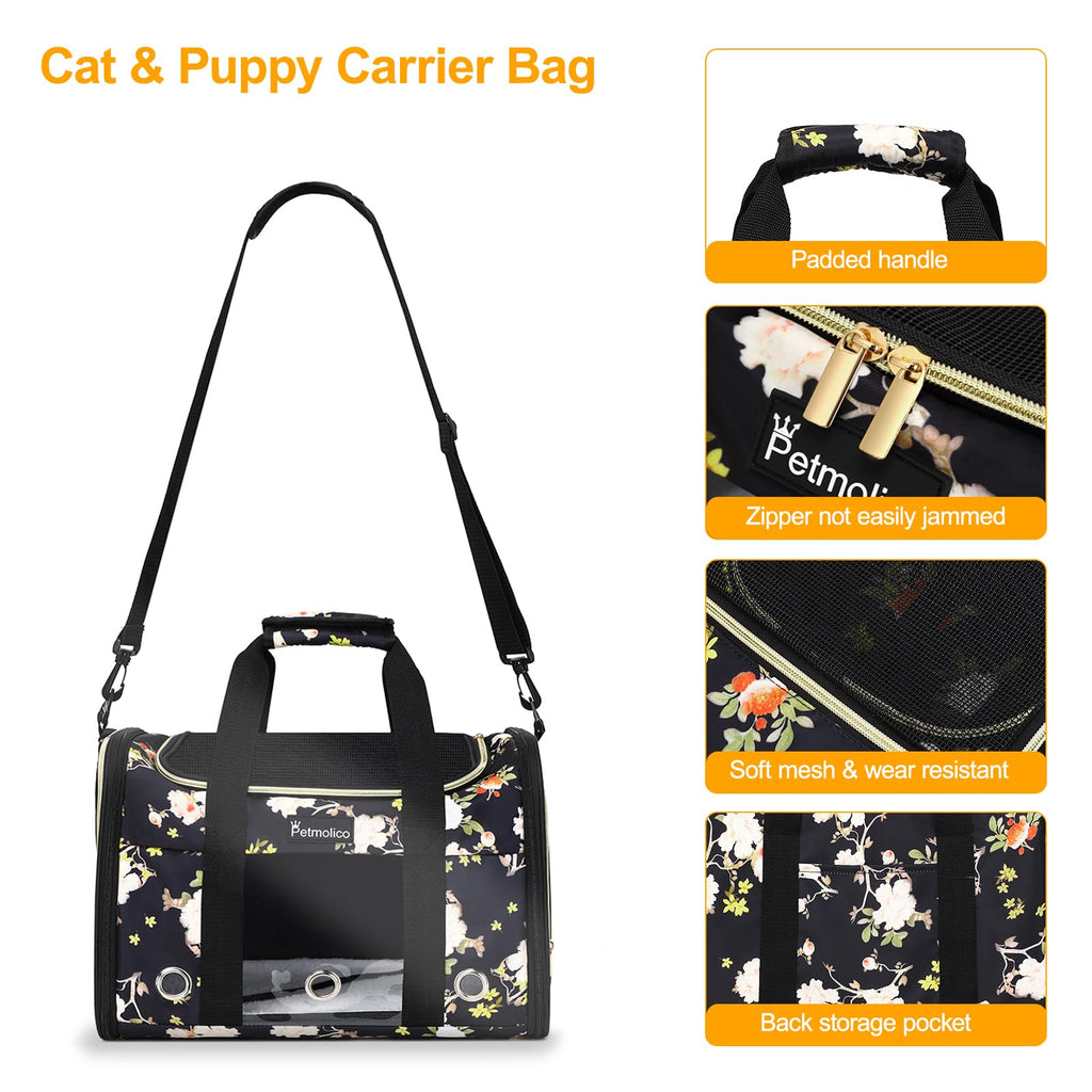 Petmolico Cat Carrier Soft-Sided Airline Approved, Medium, Mixed Yellow