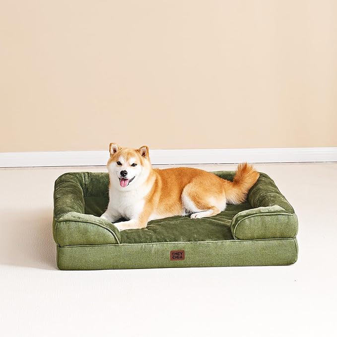 EHEYCIGA Orthopedic Dog Bed Medium Size Dog, Waterproof Washable Pet Beds