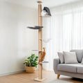 FUKUMARU Floor to Ceiling Cat Tree, 5.7-9.8 ft, 6 Level