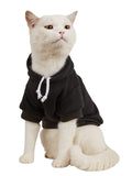 QWINEE Basic Dog Hoodie Sweatshirt Puppy Sweater Warm Cat Costumes Pet Clothes for Chihuahua Puppy Kitten Small Medium Dogs Black Large