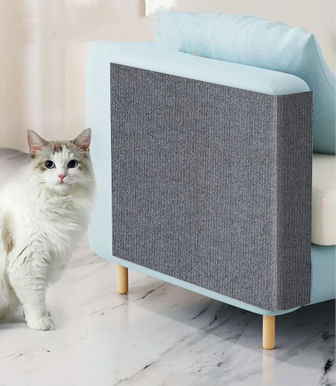 SHENGOCASE 78.7"x15.8" Trimmable Self-Adhesive Carpet Mat Pad Replacement for Cat Tree Shelf Shelves, Cat Wall Furniture Steps, Carpet Scratching Post Scratcher Couch Protector (Brown)