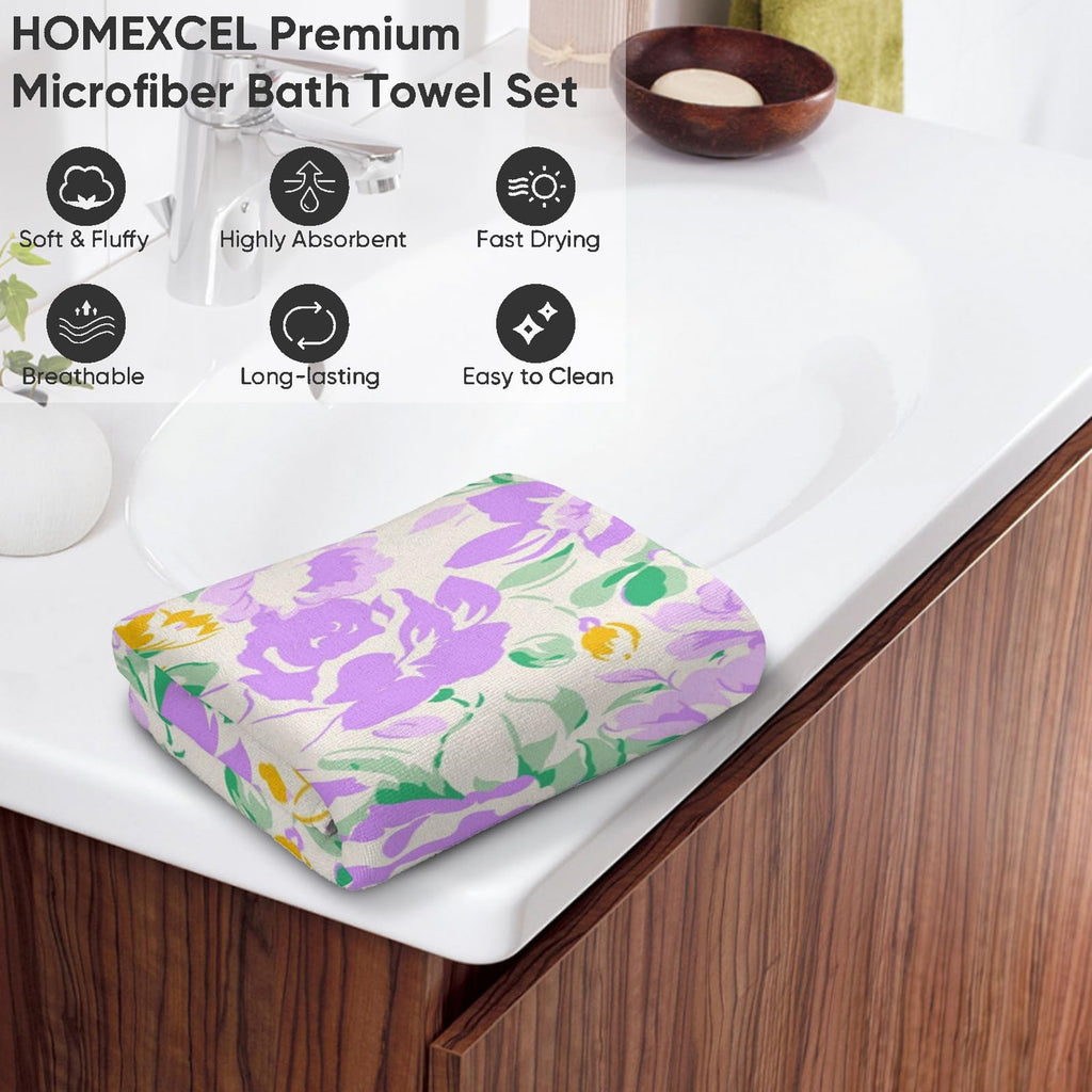 amepay Colorful Bird Hand Towels - 2 Pack, 14.5" X 28",Soft Microfiber Polyester Towel Set with Watercolor Birds Pattern,for Fun Bathroom Kitchen Spa Hotel Decor Gifts Nature-Inspired Look