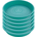 Bleuhome 6 Pack 6 inch Plant Saucer Tray, 4 6 8 10 12 15 17 19 inch Plant Saucers, Heavy Duty Plastic Plant Saucers for Indoors, Bird Bath Bowls, Flower Plant Water Trays for pots Planter (6", Black)