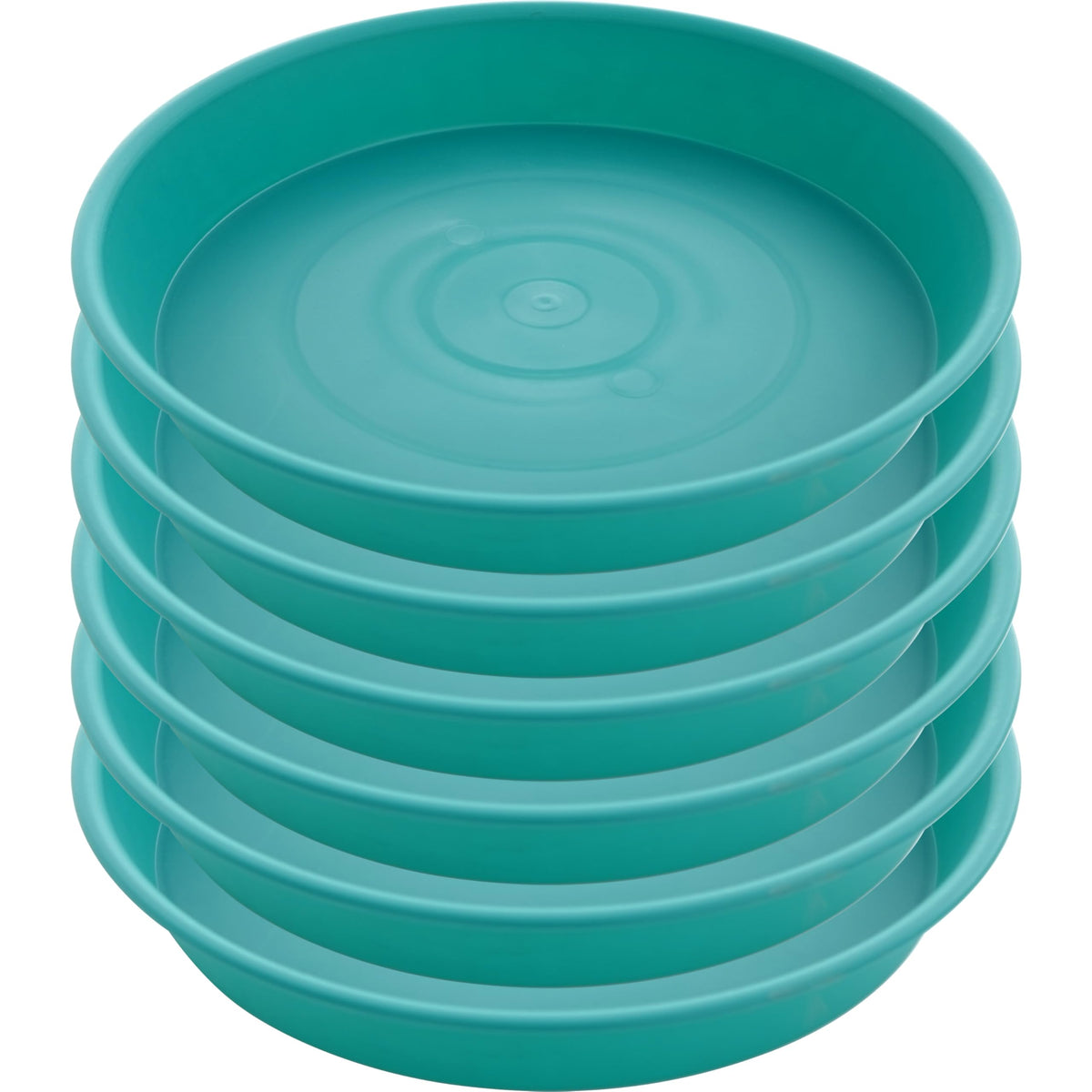 Bleuhome 6 Pack 6 inch Plant Saucer Tray, 4 6 8 10 12 15 17 19 inch Plant Saucers, Heavy Duty Plastic Plant Saucers for Indoors, Bird Bath Bowls, Flower Plant Water Trays for pots Planter (6", Black)