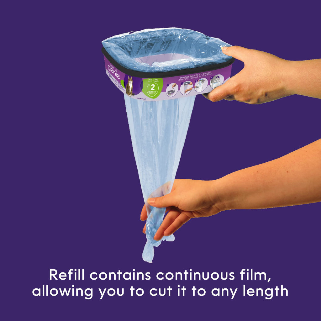 Litter Genie Jumbo Refill Bags, 2-Pack, 56 ft of Continuous Film