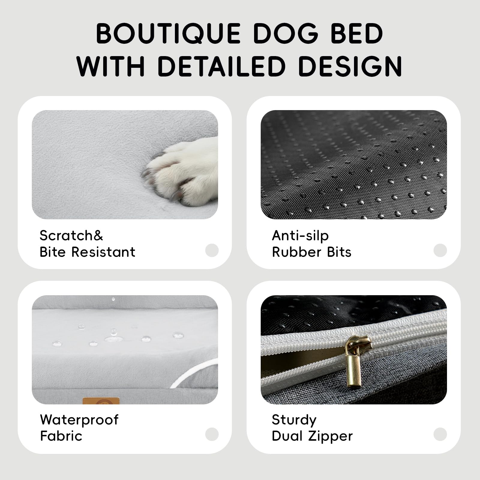 Homemate Dog Bed Large Sized Dog: 42"x30" Orthopedic Pet Bed with Toy