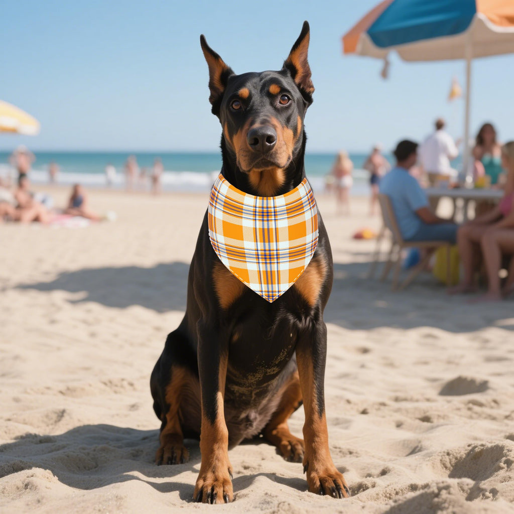 Pai Sence Plaid Dog Bandanas Bulk for Large Dogs Sewn Edges 33" 30 Pack L