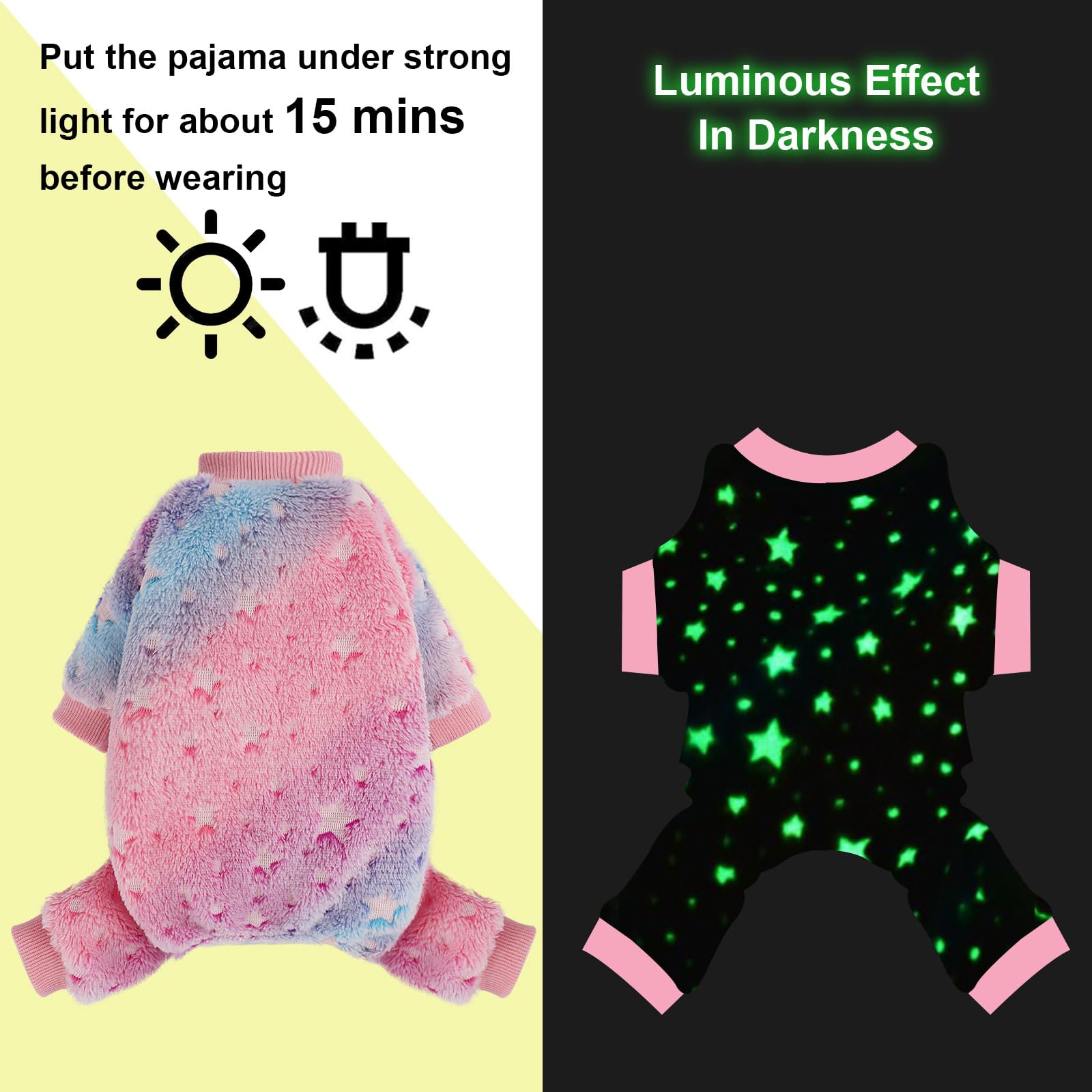 Fleece Pajamas for Small Dogs - Extra Small Puppy Clothes, Soft & Stretchy Dog Onesies - Cat & Chihuahua Yorkie Sizes XS