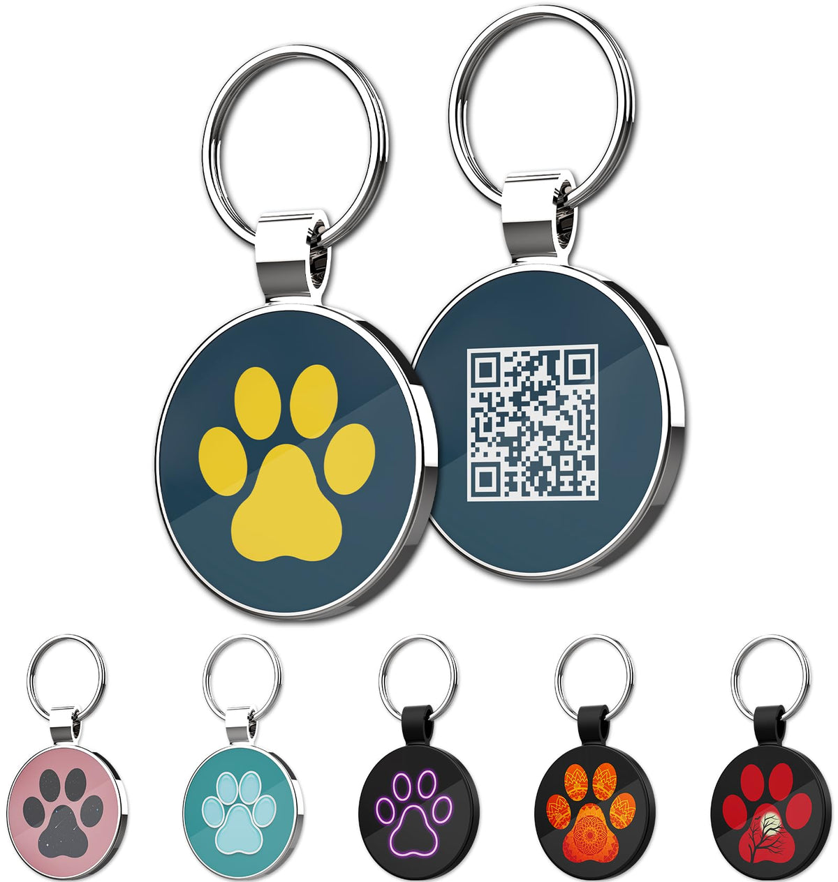 MYLUCKYTAG QR Code Dog Tags - Scan for Instant Pet Location Alert Email