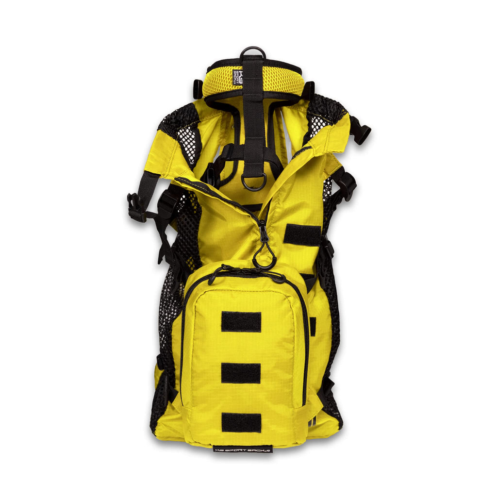 K9 Sport Sack Walk-On - X-Small, Buttercup Yellow - Ideal for Dogs with 9-12” Back Length - Lightweight, Packable, Backpack-Style Carrier - Includes Compatible Harness & Storage Bag