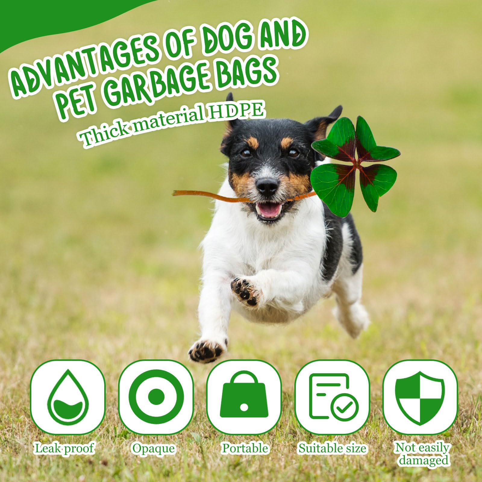 Ireer 40 Count 4000 Pcs Dog Bags Bulk, Cute Pet Waste Bags Bulk Poop Leakproof Easy Single Pull for Dog Waste Station Fit Hang Hole Dispenser Pet Home Outdoor