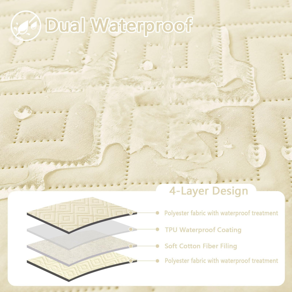 hyha Waterproof Reversible Dog Blanket, Pet Blanket for Sofa Couch