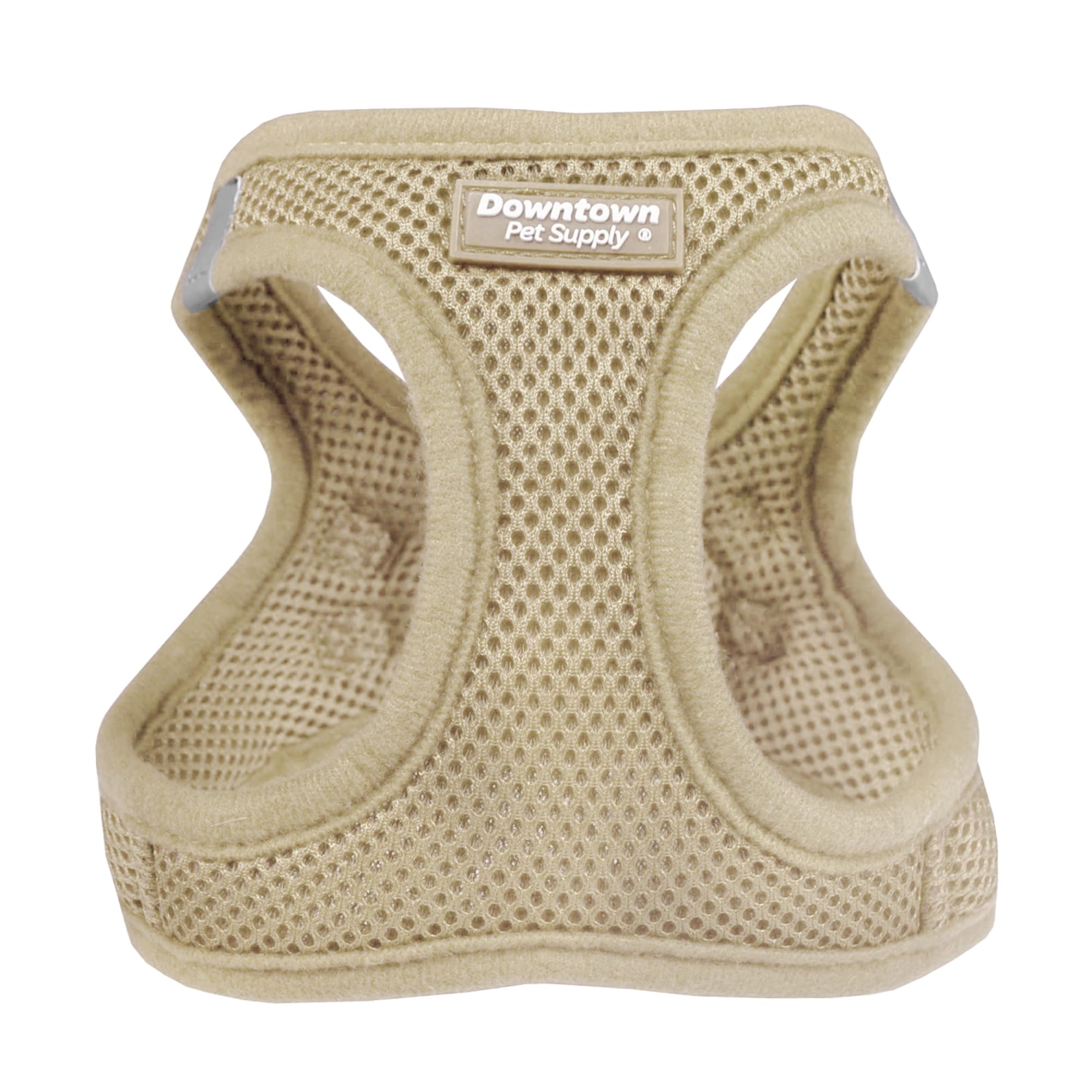 Downtown Pet Supply Step-in Dog Harness – No Pull, Adjustable Padded Mesh with Reflective Trim, Secure Buckle Strap – Comfortable & Breathable Small Dog Harness, Medium, Khaki