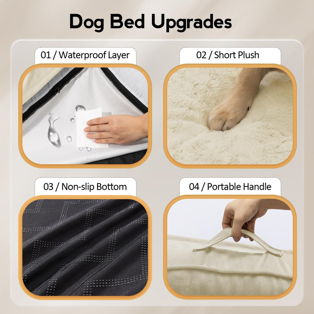 MEKIY Orthopedic Waterproof Dog Bed with Sides for Large Sizes Dogs
