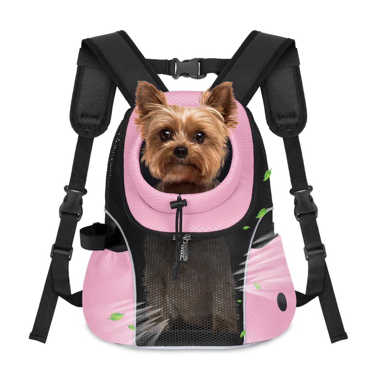 WOYYHO Pet Dog Carrier Backpack, Ventilated Mesh Small Dog Front Backpack