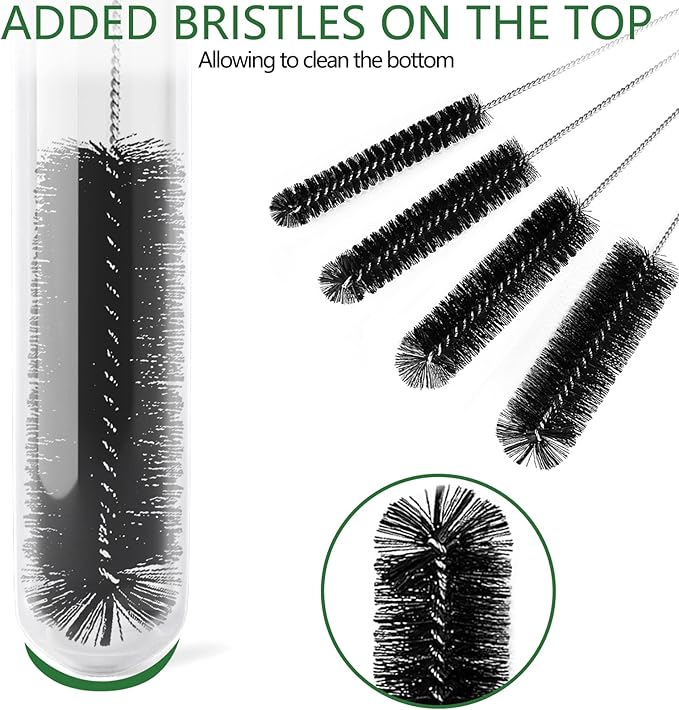 CiaraQ Bottle Cleaning Brushes, 8 Inch Nylon Tube Brush Set