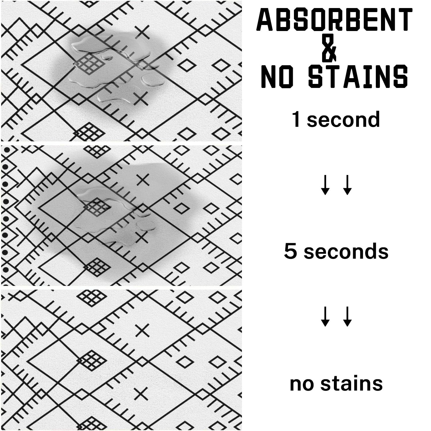Absorbent Pet Dog Bowl Mat for Food and Water, Pet Cat Food Feeding Mat with Non Slip Rubber Backing, Dog Food Mats for Floors Waterproof, 24"x32"