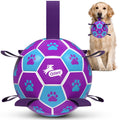 QDAN Dog Toy Soccer Ball, Durable Dog Balls for 30-90 lbs Small Medium Dogs