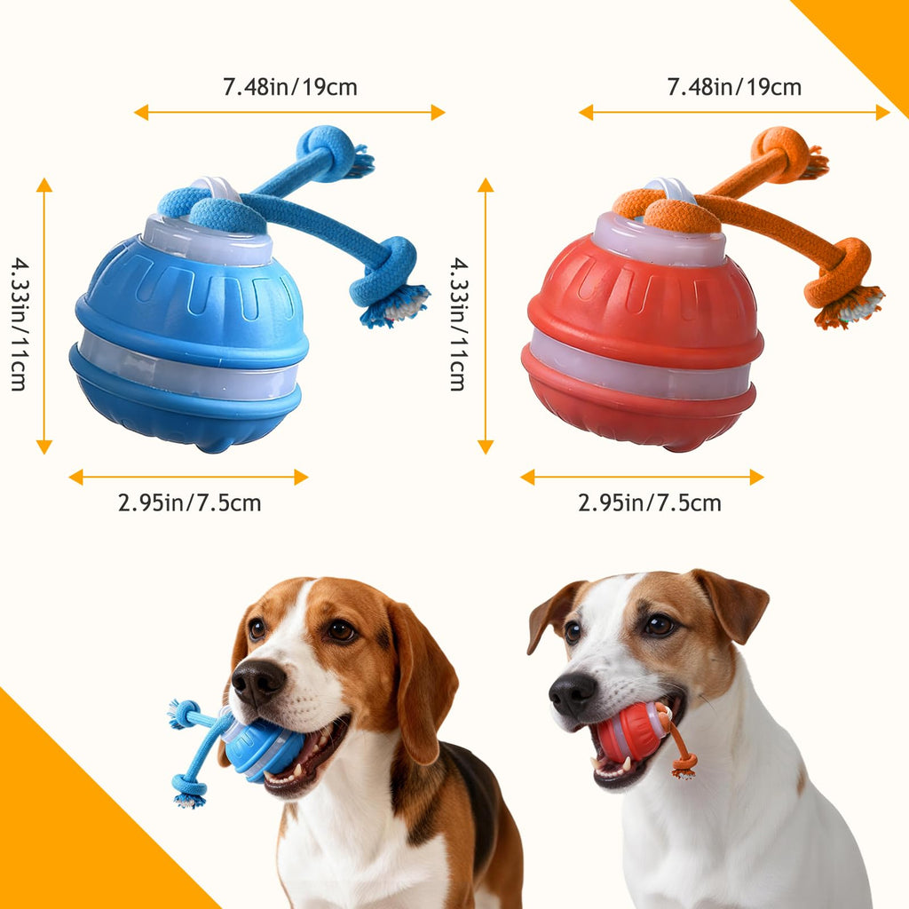 Interactive Dog Toys,Upgraded Motion Activated Rolling Dog Ball Toy for Small/Medium Dogs,Smart Automatic Rolling Toy with USB Rechargeable,Interactive Dog Balls(Blue)