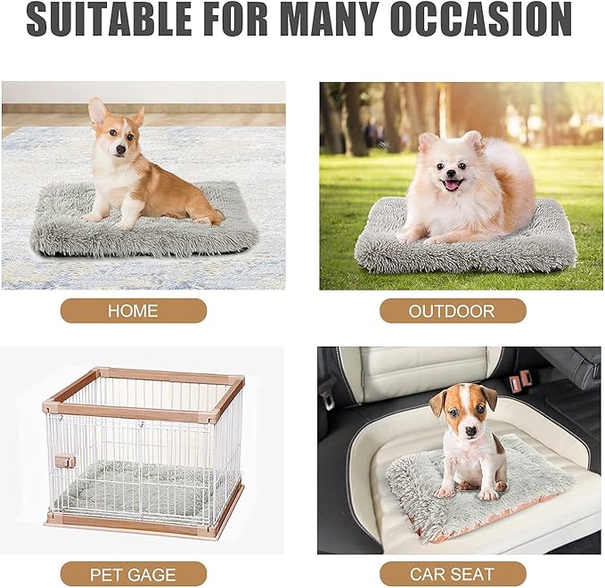 Self Warming Cat Bed, Foldable Self Heated Cat Mat Extra Warm Thermal Heating Pet Pad 24 x 20 inch for Indoor Outdoor Cats, Non-Slip Bottom Washable Non Electric Brown