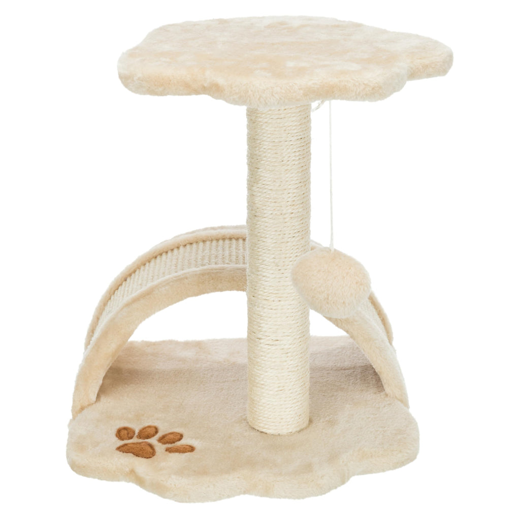 TRIXIE Vitoria 16.9-in Cat Tree for Kittens, Kitty Scratching Post, Sisal Covered Scratcher, Dangling Cat Toy, Beige