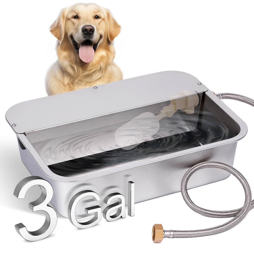 ZHEQOGZH 3 Gallon Automatic Dog Water Bowl Dispenser Outdoor Dog Waterer