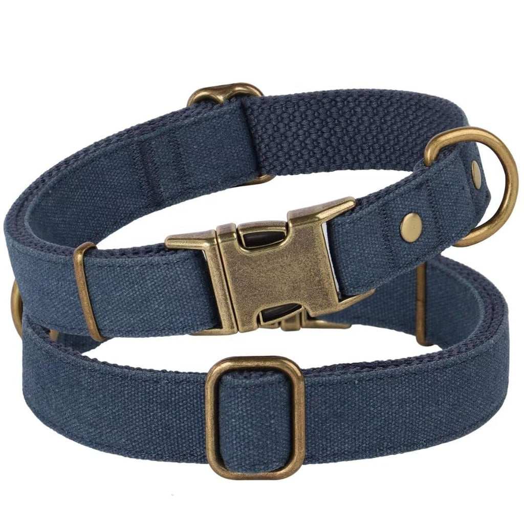 PET ARTIST Dog Collars for Medium Dogs, Soft Padded Premium Nylon Dog Collar with Quick Release Metal Buckle, Durable & Adjustable Pet Collars for Boy Gifts, Blue, M (Fit 13-20")